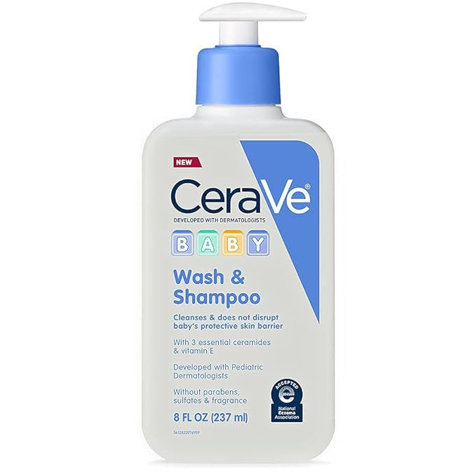 CeraVe Baby Wash and Shampoo, 8 Oz
